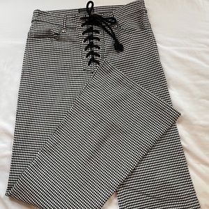 Checked High Waisted Bell Bottoms